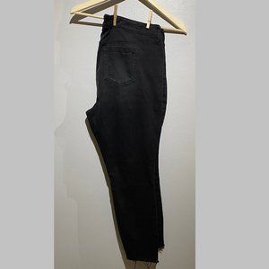 Torrid Black Distressed Ankle Jeans Size 16